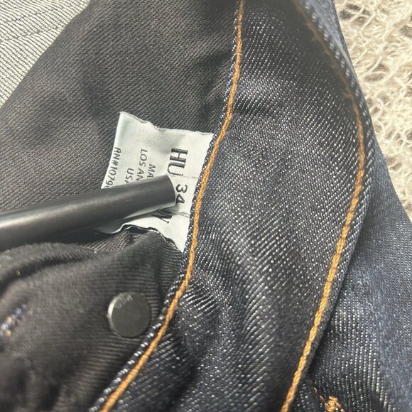 HUDSON Los Angeles Jeans Blue Dark Wash Men’s Size W34x34 Current Made In USA - Picture 6 of 9
